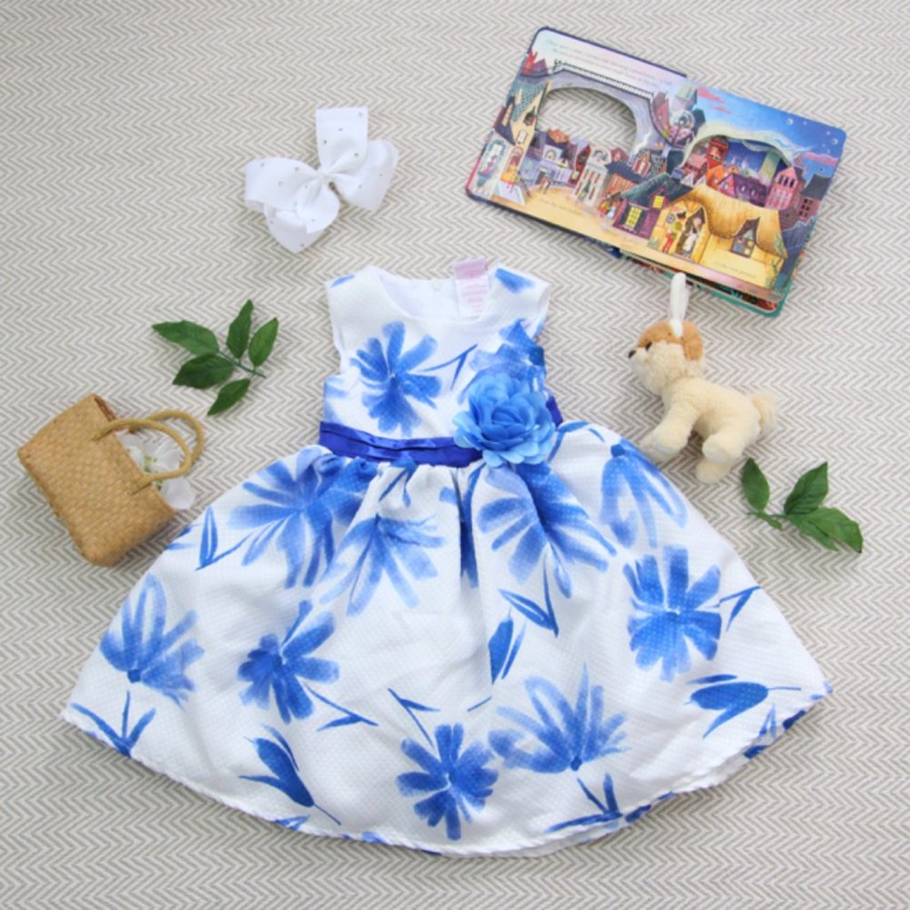 Royal Blue Flower Dress